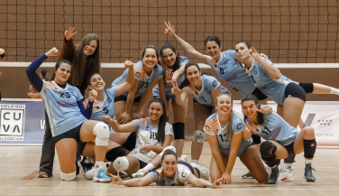 CUV Alcorcón sorprende a Vóley Sanse y asciende en la tabla nacional