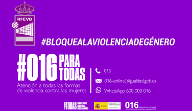El voleibol #bloquealaviolenciadegénero