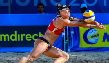 Lili y Elsa vencen con claridad su segundo encuentro  del Mundial de Vóley Playa 